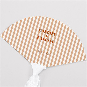 Eventail mariage terracotta estival