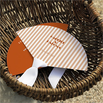 Eventail mariage terracotta estival - Mise en situation