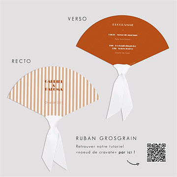 Eventail mariage terracotta estival - Mode d'emploi