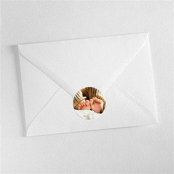Sticker naissance photo hello - Mise en situation