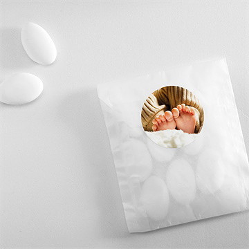 Sticker naissance photo hello - Mise en situation