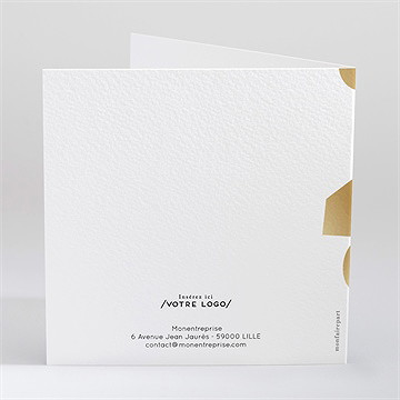 Carte de voeux année brillante - Dos de la carte