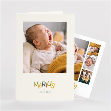 Carte pliée - portrait