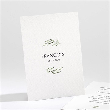 Faire-part décès olivier éternel portrait