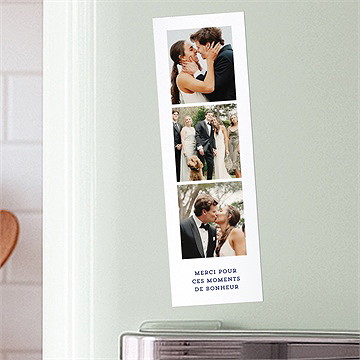 Remerciement mariage allez viens ! photomaton - Mise en situation