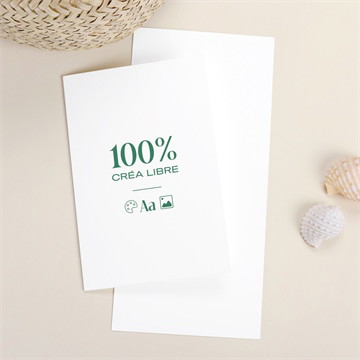 Faire-part mariage vierge plié