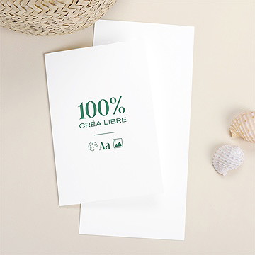 Faire-part mariage vierge plié