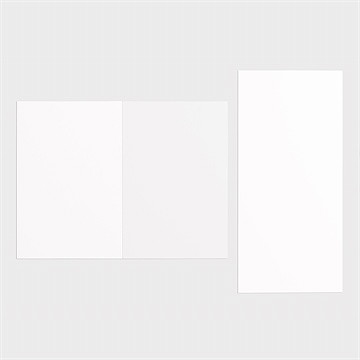 Faire-part mariage vierge plié - Dos du faire-part