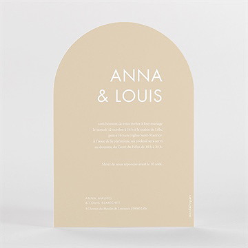 Faire-part mariage couple - Dos du faire-part