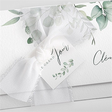 Faire-part mariage lyrisme pochette - Détail du faire-part