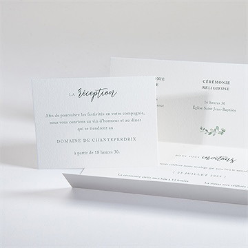 Faire-part mariage lyrisme pochette - Intérieur du faire-part