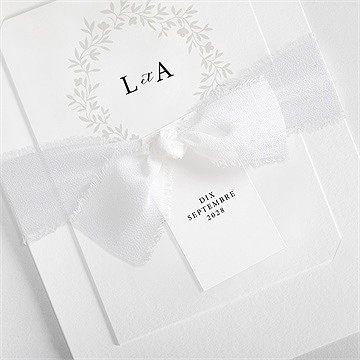 Faire-part mariage sublime superposition - Détail du faire-part