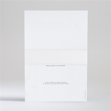 Faire-part mariage sublime superposition - Dos du faire-part