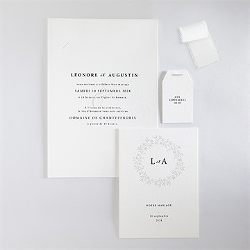 Faire-part mariage sublime superposition - Vue d'ensemble