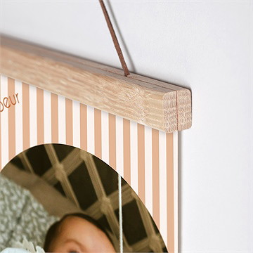 Affiche naissance rayures terracotta - Détail de l'affiche