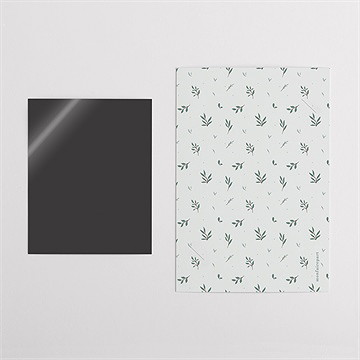 Faire-part de baptême photo vert sauge - Dos du faire-part