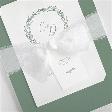 Faire-part mariage tout pour toi superposition - Détail du faire-part