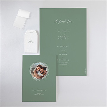 Faire-part mariage tout pour toi superposition - Vue d'ensemble verso