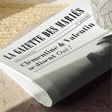 Faire-part mariage gazette