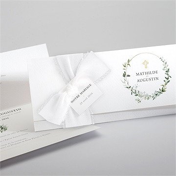 Faire-part mariage sacré pochette