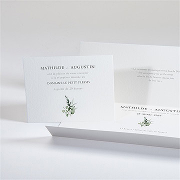 Faire-part mariage sacré pochette - Intérieur du faire-part