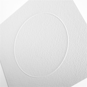 Faire-part mariage vierge gaufrage rond - Détail du faire-part