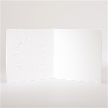 Faire-part mariage vierge gaufrage rond - Intérieur du faire-part