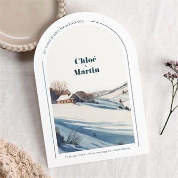 Faire-part mariage montagne