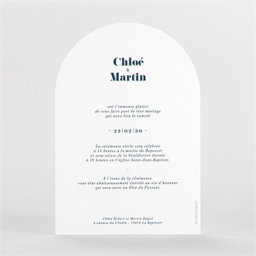 Faire-part mariage montagne - Dos du faire-part