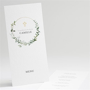 Menu profession de foi solennel