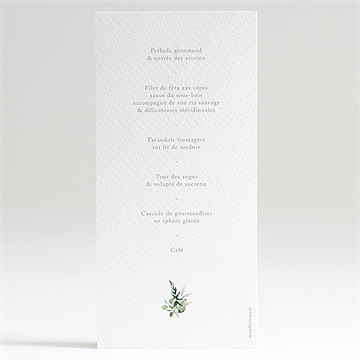 Menu profession-de-foi solennel - Dos du menu