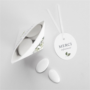 Boîte de dragées profession de foi affirmation - étui - Intérieur de la boîte