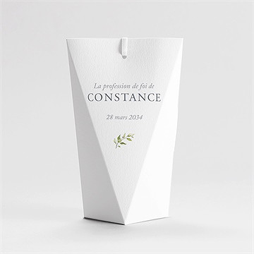 Boîte de dragées profession de foi affirmation - étui - Dos de la boîte