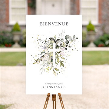 Panneau bienvenue profession-de-foi affirmation - Mise en situation