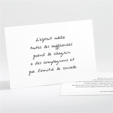 Carte de condoléances décès souvenir portrait dorure