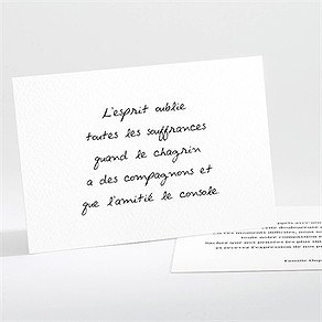 Carte de condoléances décès souvenir portrait
