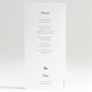 Menu profession-de-foi affirmation - Dos du menu