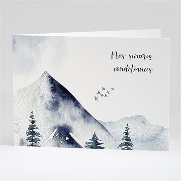 Carte de condoléances décès immensité