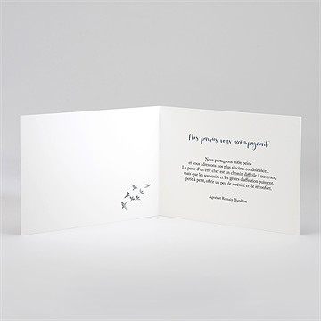 Carte de condoléances décès immensité - Intérieur du remerciement