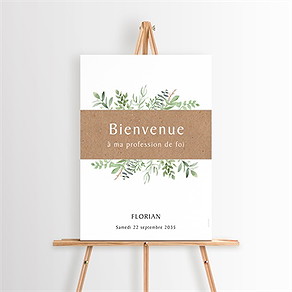 Panneau bienvenue profession de foi rayonnement de foi
