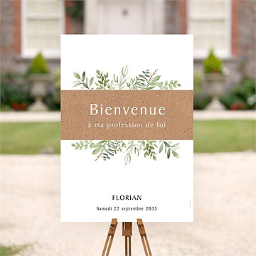 Panneau bienvenue profession-de-foi rayonnement de foi - Mise en situation