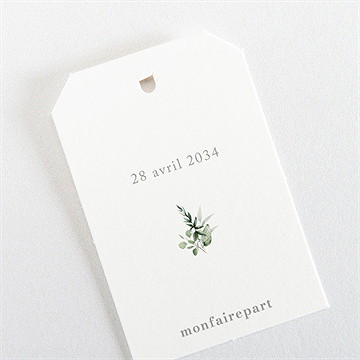 Etiquette confirmation belle poésie - Dos de l'étiquette