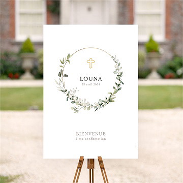 Panneau bienvenue confirmation belle poésie - Mise en situation