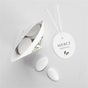 Boîte de dragées confirmation souffle - étui - Intérieur de la boîte