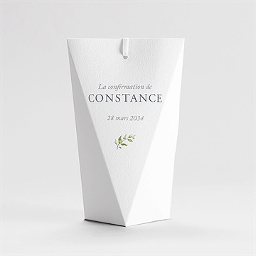 Boîte de dragées confirmation souffle - étui - Dos de la boîte