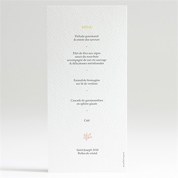 Menu confirmation ma foi - Dos du menu