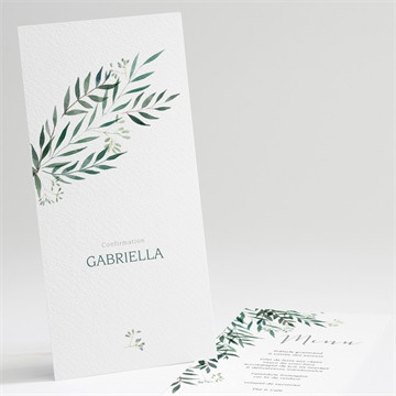 Menu confirmation a l'ombre de l'olivier étui