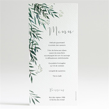 Menu confirmation a l'ombre de l'olivier - Dos du menu