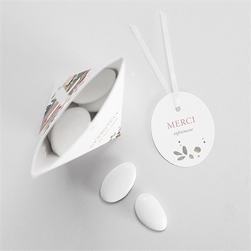 Boîte de dragées confirmation espérance - étui - Intérieur de la boîte