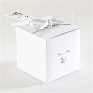 Boîte de dragées confirmation ombrelle - Dos de la boîte